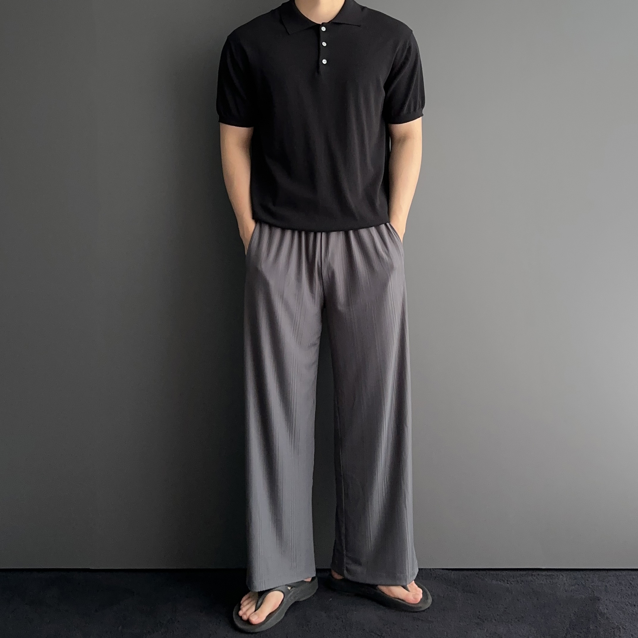 남자플리츠팬츠 남자주름바지 구김없는바지 - 상세 이미지 5