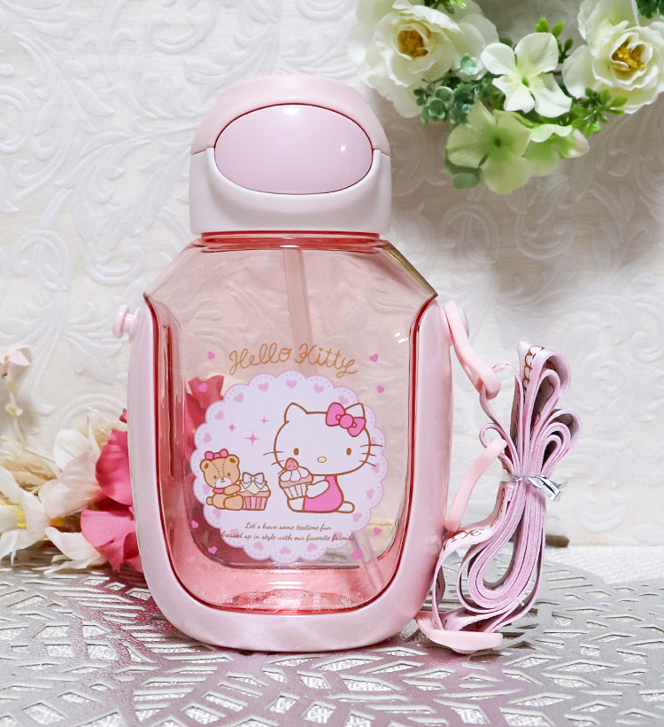 스케이터 헬로키티 과자 캐릭터 원푸쉬 스트로 보틀 530ml PDSH6DX - 하카타몰