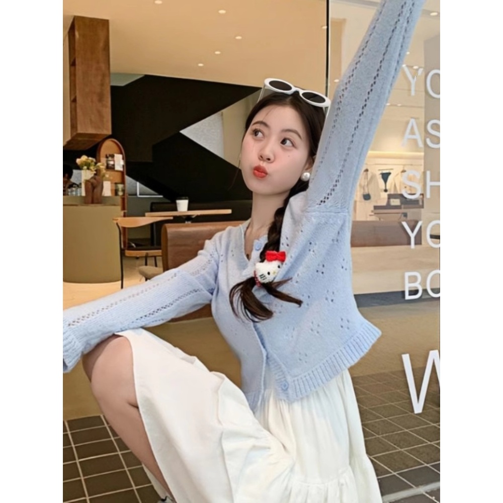 나는 솔로 147화 송해나 펀칭 가디건 간절기 여름 - 상세 이미지 4
