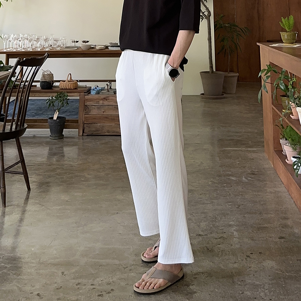 남자 플리츠팬츠 빅사이즈 냉장고바지 와이드 팬츠