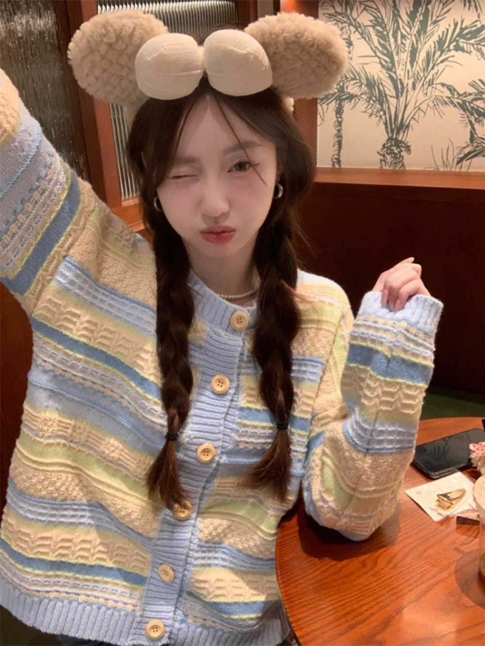 사장님 귀는 당나귀 귀 256회 브이넥 가디건 청순한 프렌치 - 상세 이미지 3