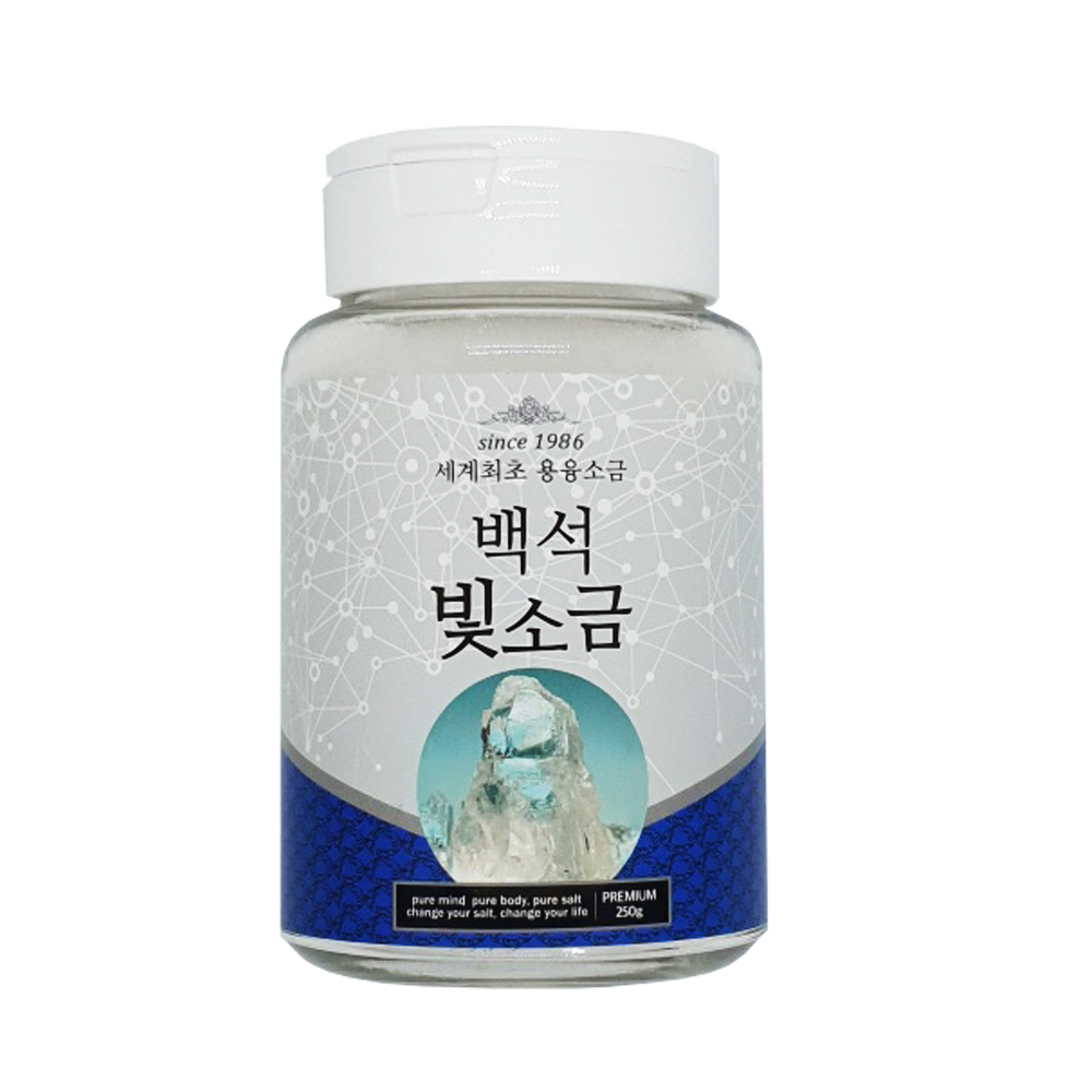 백석빛소금 1000도씨 용융소금 용기형250gx1개 불순물제로 : elycia