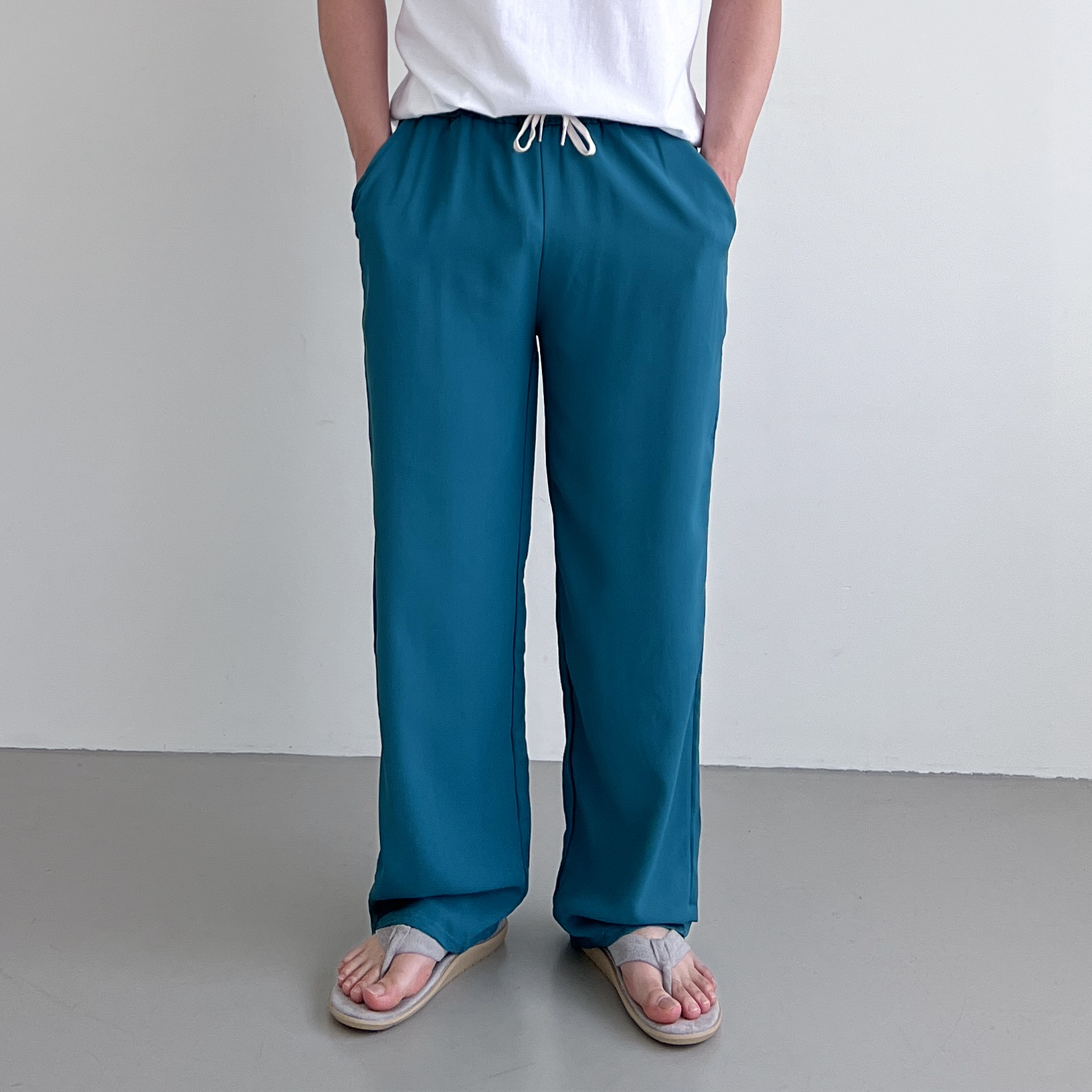 1+1 남자와이드팬츠 남자냉장고바지 여름슬랙스 - 상세 이미지 4