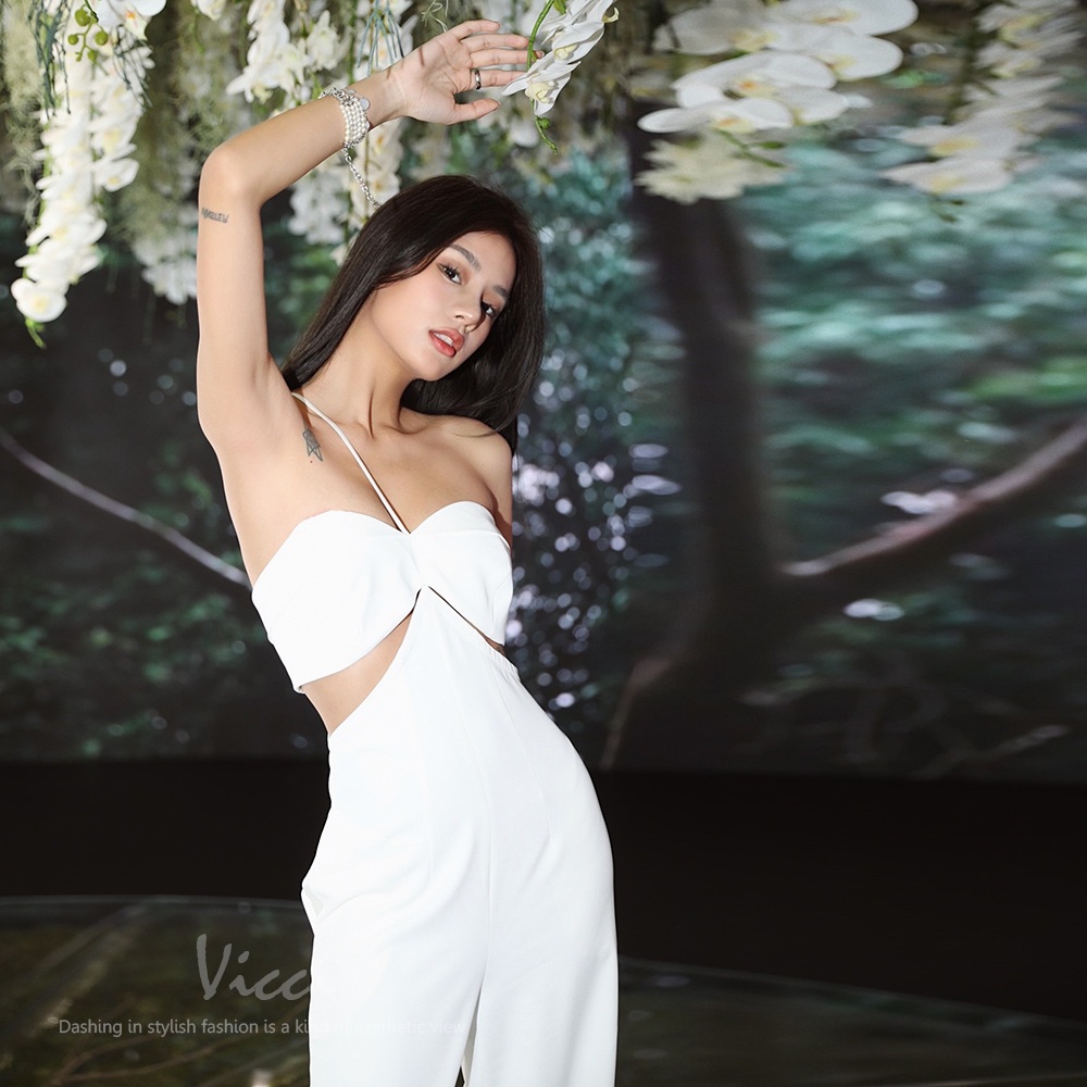 미우새 한혜진 민소매 점프수트 슬림핏 프렌치 - 상세 이미지 3