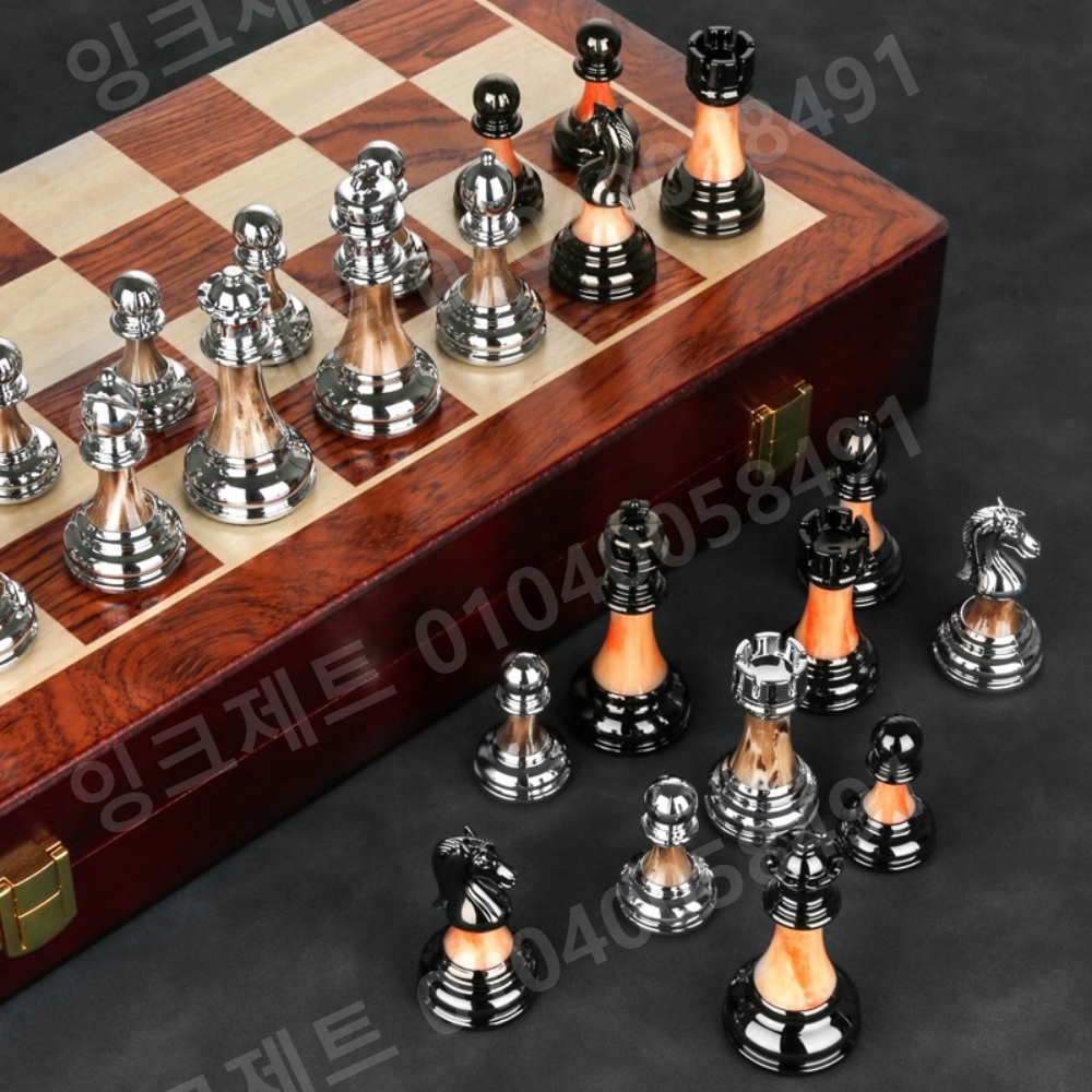 우드 체스판 고급 럭셔리 동호회 학교 훈련 콘솔 클래식 - 상세 이미지 4