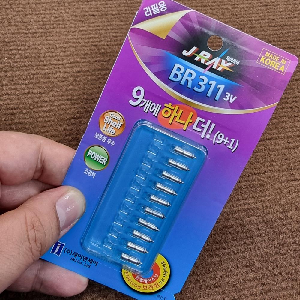 제이엔제이 BR 311 전자케미 전지 배터리 덕용 10p - 상품 이미지