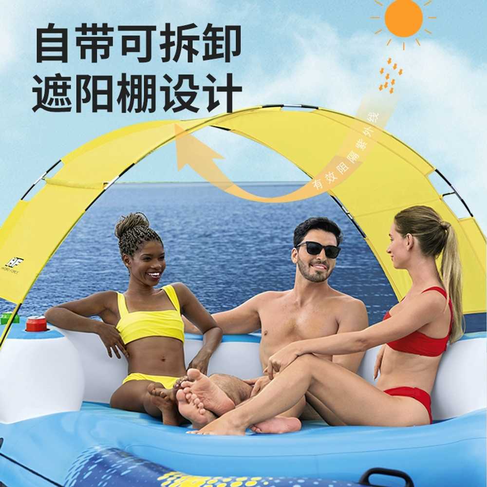 플로팅 썬베드 차양막 고무보트 해변 낚시 쿠션 카약 - 상세 이미지 4