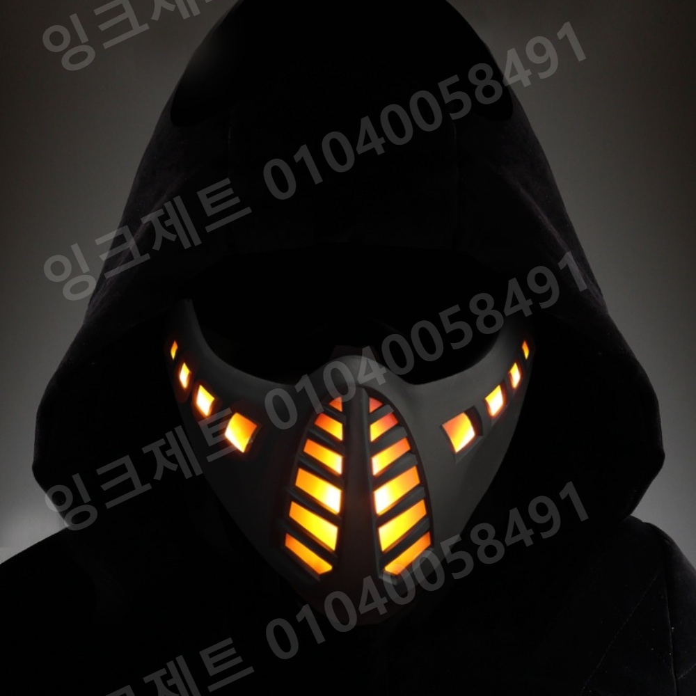서바이벌마스크 사이버 펑크 LED 사냥 코스프레 - 상세 이미지 2