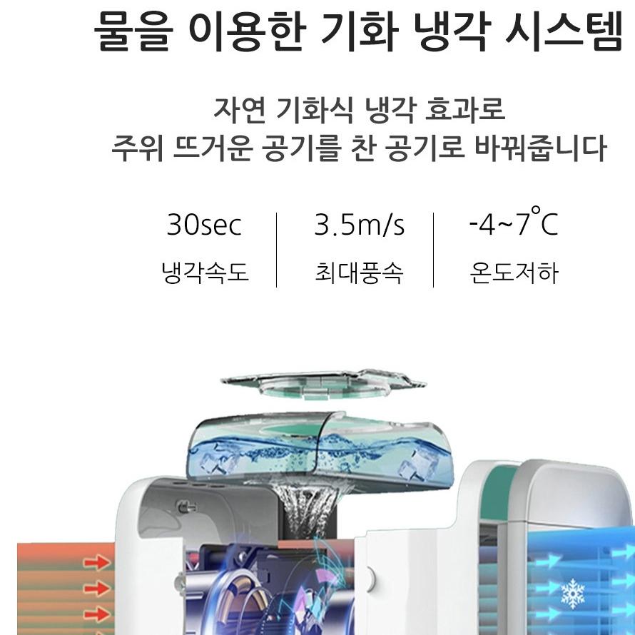 휴대용 수냉식 에어컨 간편 초미니 에어컨 충전식 텐트 에어컨 - 상세 이미지 3