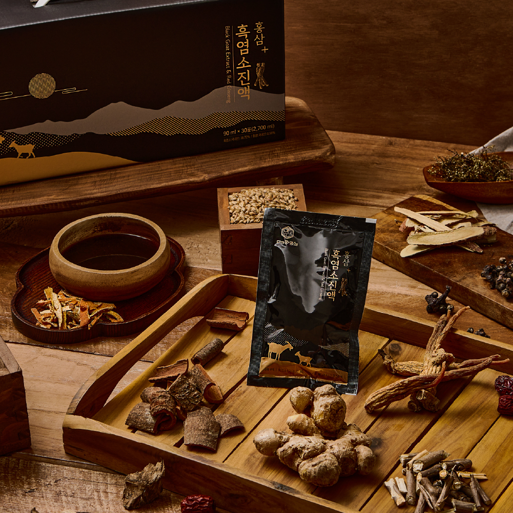 더까망염소 30포+체험팩1 냄새없이 더진한 홍삼 플러스 흑염소진액 흙염소즙 엑기스 이미지 3