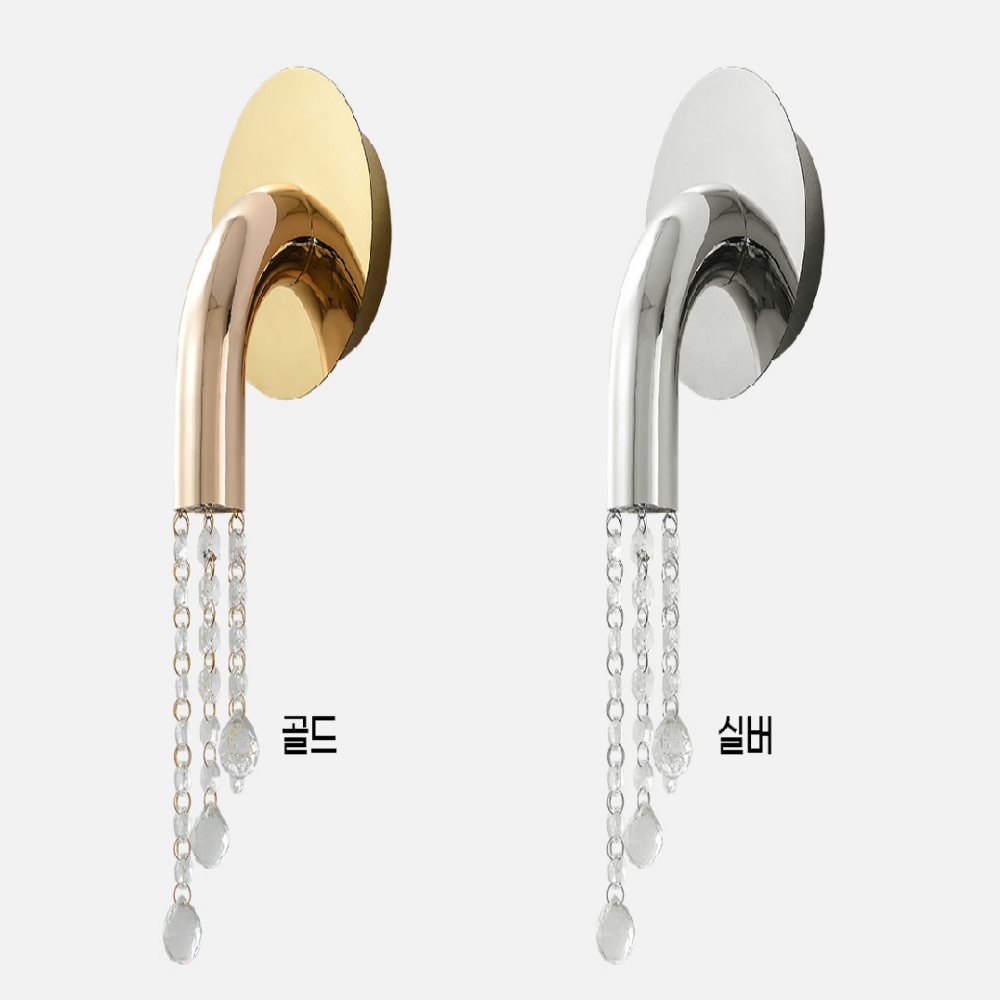 KS인증/2개 구매 무료배송 크리스탈벽등 LED 거실 복도 침실 포인트 벽등 벽부등 골드 - 메인 이미지