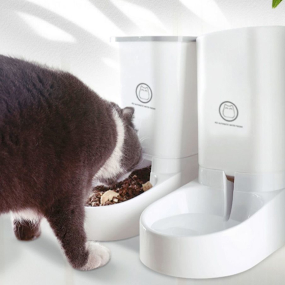 반자동 급식기 급수기 강아지 고양이 반려견 밥그릇 물그릇 자율 급식 배식기 배식 사료통