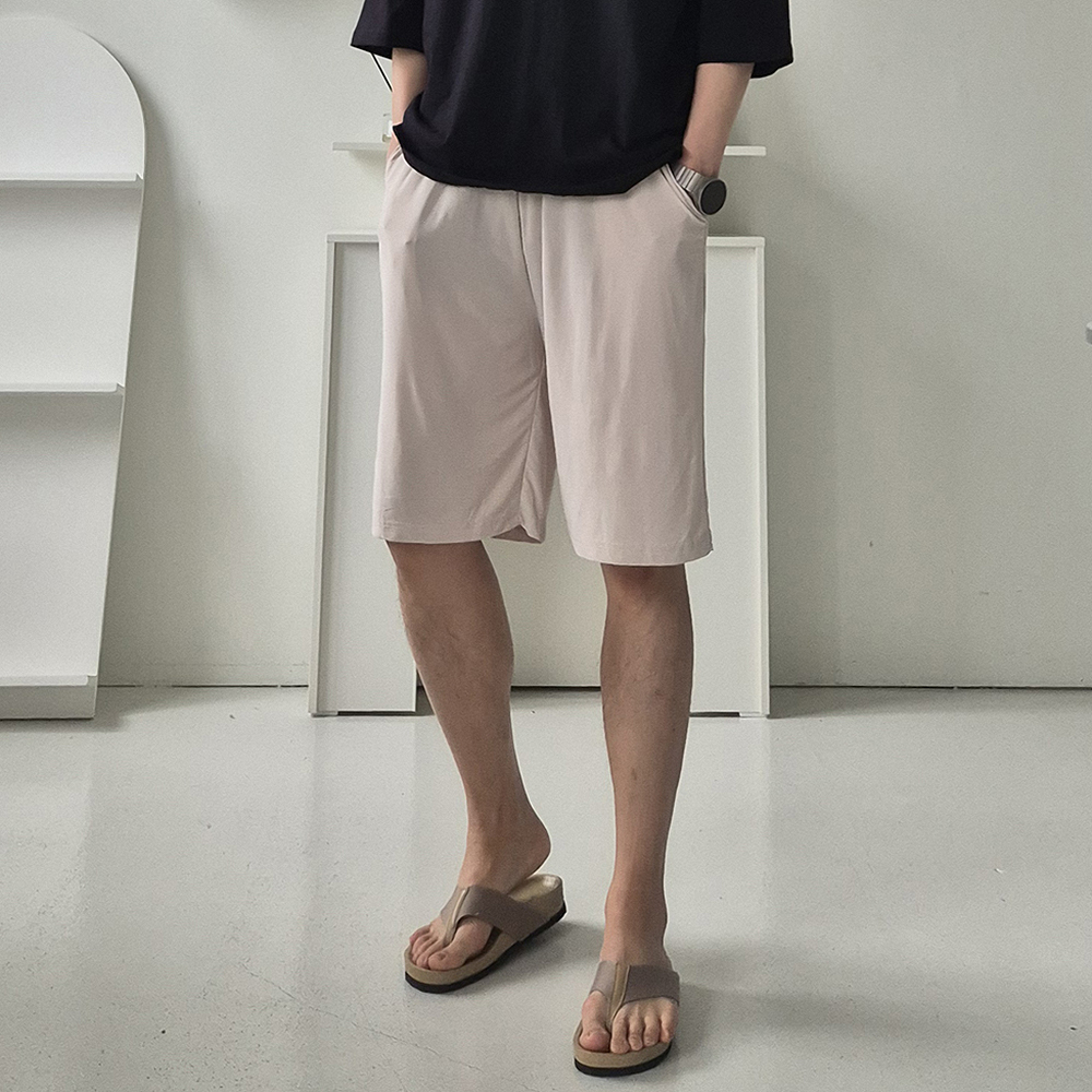 남자 반바지 아이스 커플 냉장고 5부 반바지 버뮤다 팬츠 - 상세 이미지 5