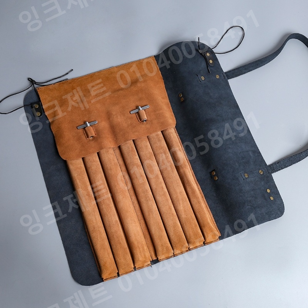 드럼스틱 케이스 소가죽 롤링 펜슬 스틱백 홀더 파우치 - 상세 이미지 3