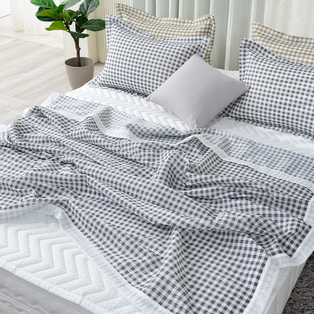 얇은 홑이불 시어서커 미니체크 여름이불 단품