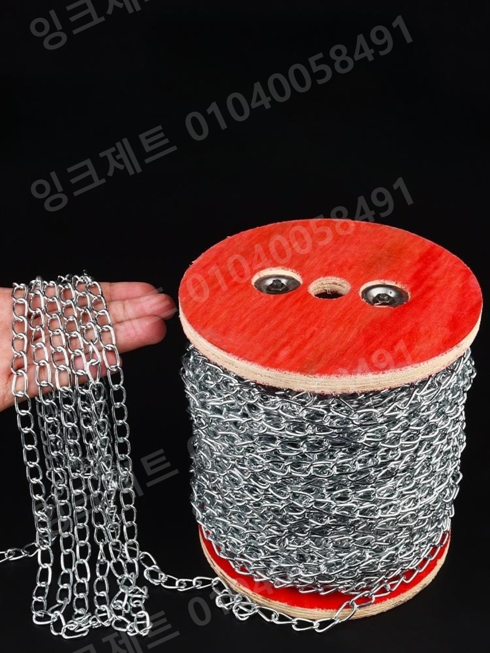 접지체인 얇은 철 쇠사슬 화물 고리 스틸 철물 아연줄 - 상품 이미지