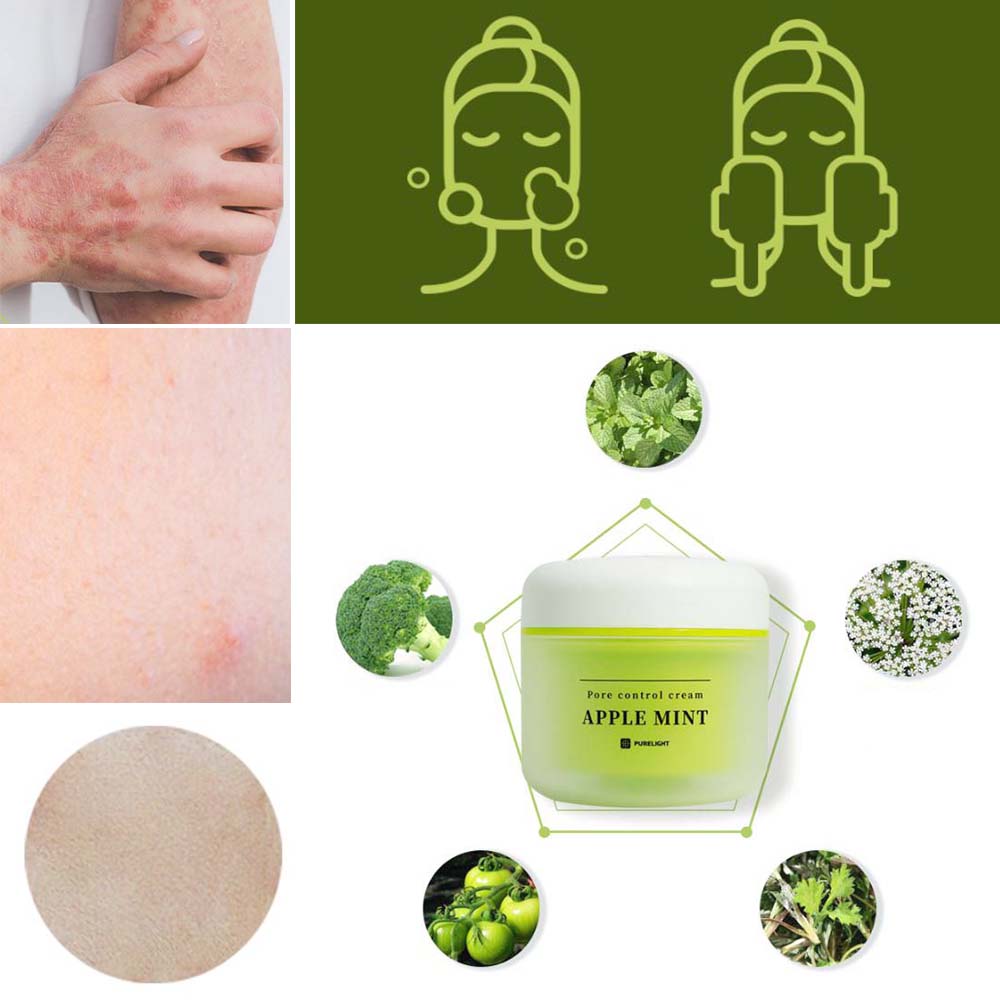 애플 민트 모공수축크림 기미 잡티 피부개선 케어
