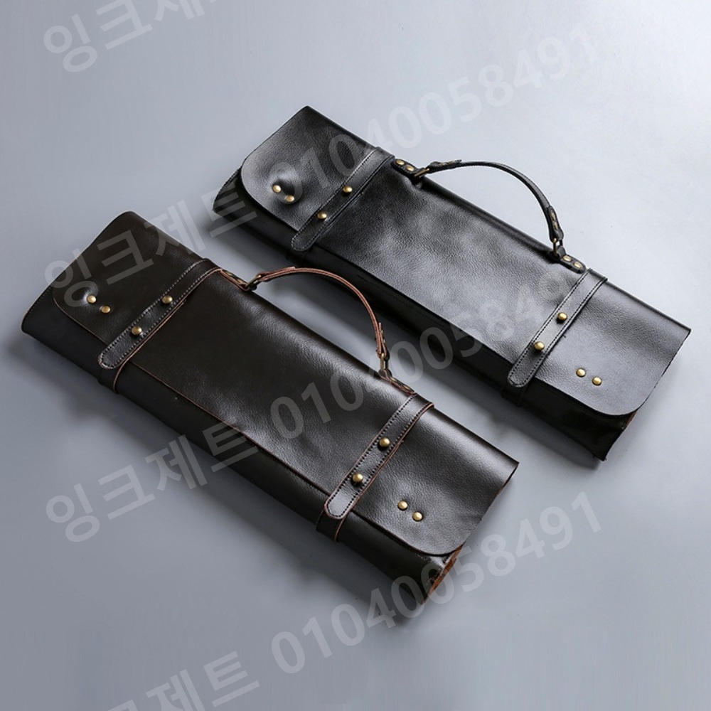 드럼스틱 케이스 소가죽 롤링 펜슬 스틱백 홀더 파우치 - 상세 이미지 2