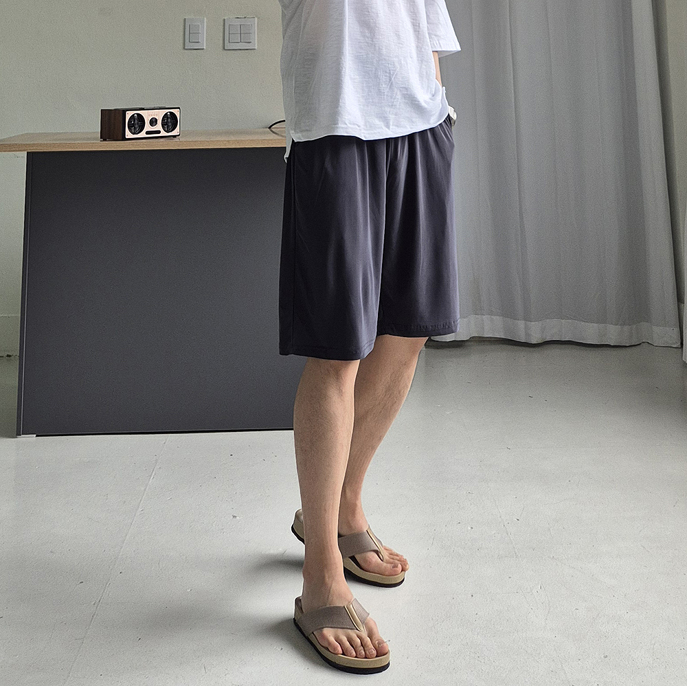 남자 반바지 아이스 커플 냉장고 5부 반바지 버뮤다 팬츠 - 상세 이미지 4