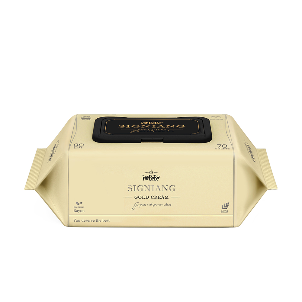 아이러브베베 시그니앙 골드크림 82g 엠보 70매 20팩 캡형 아기 물티슈