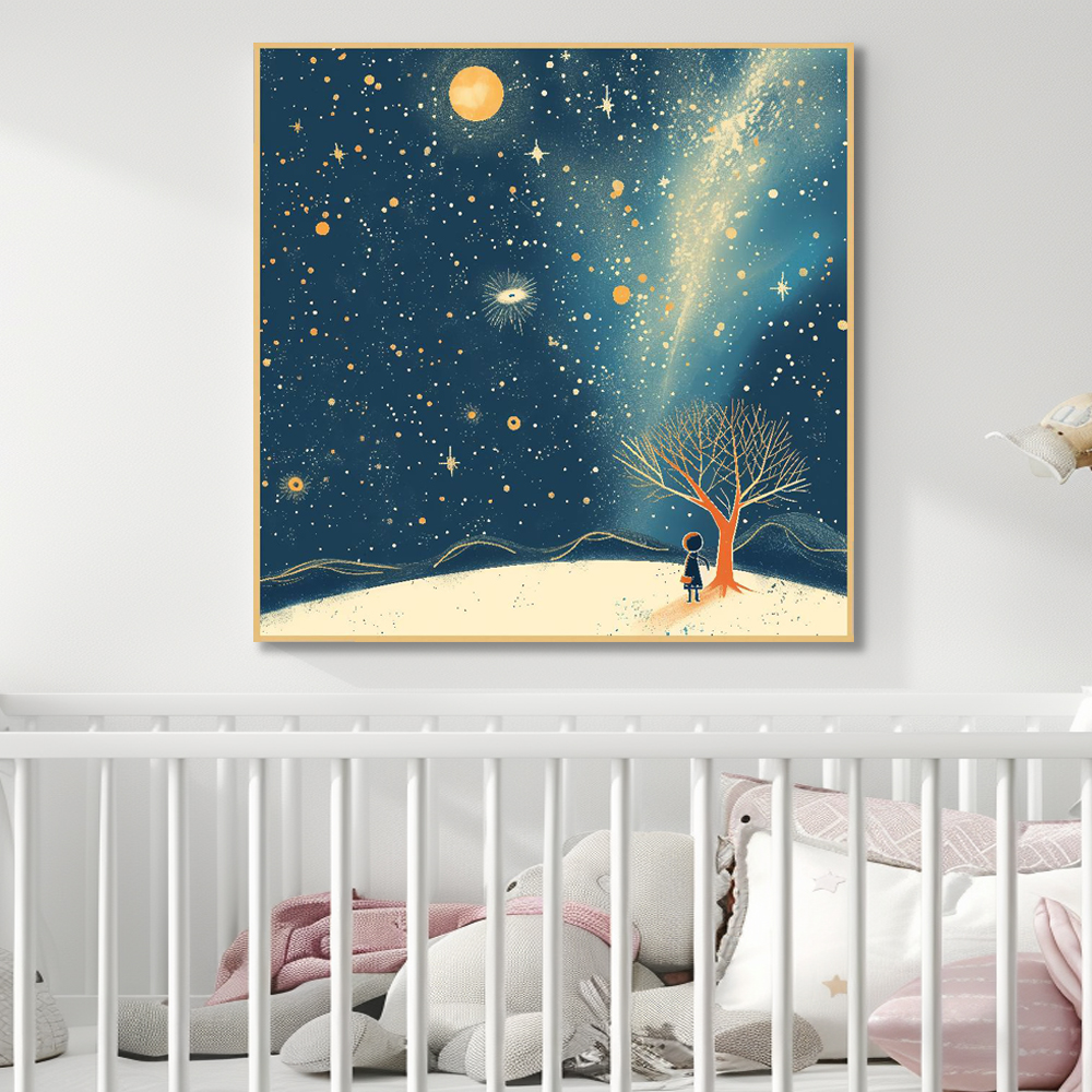 우주여행 발사 45cm x 45cm 무광블랙 알루미늄액자 우주그림 - 상세 이미지 4