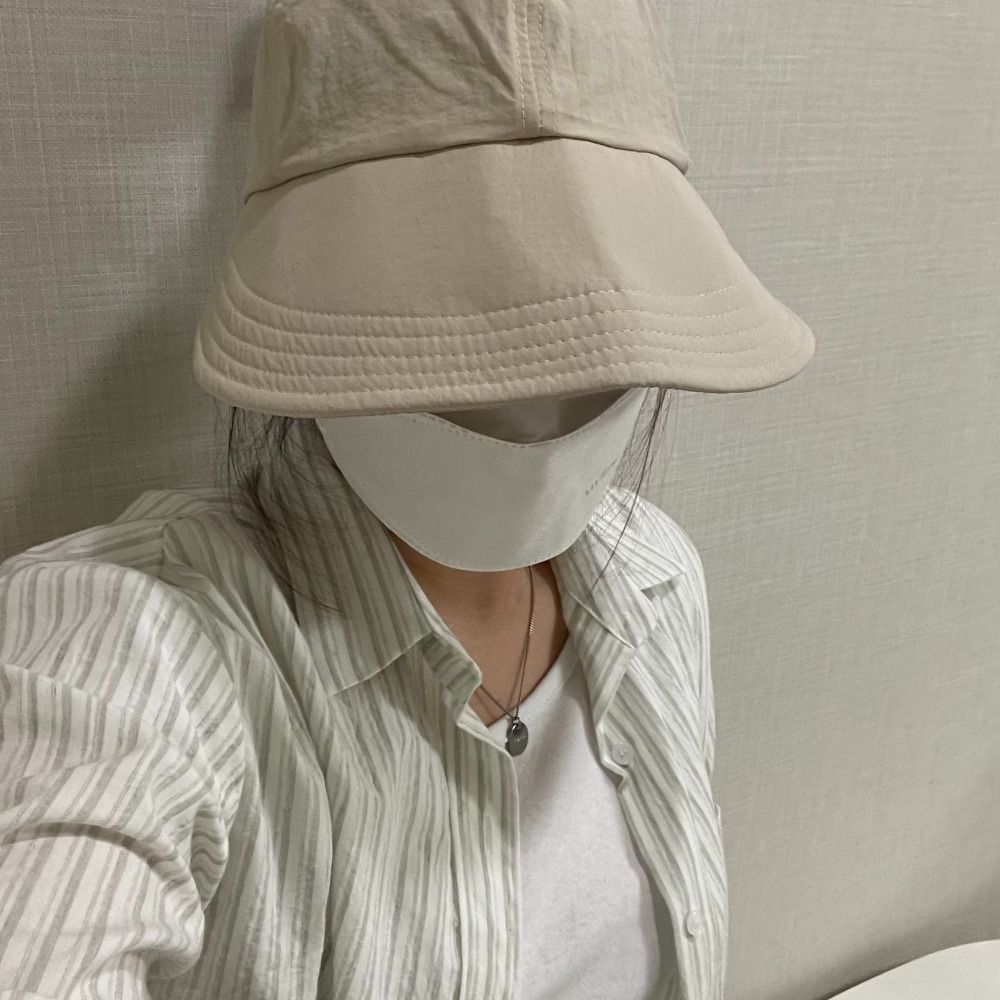 챙넓은 버킷햇 모자 보닛햇 벙거지 썬캡 바캉스 휴양지 여름 여성 나일론 - 상세 이미지 3
