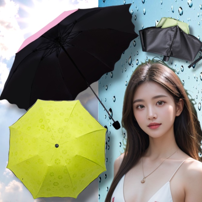 꽃이피는 벚꽃 우산 여행용 선물용 특이한 우산 보라 우산 - 상품 이미지