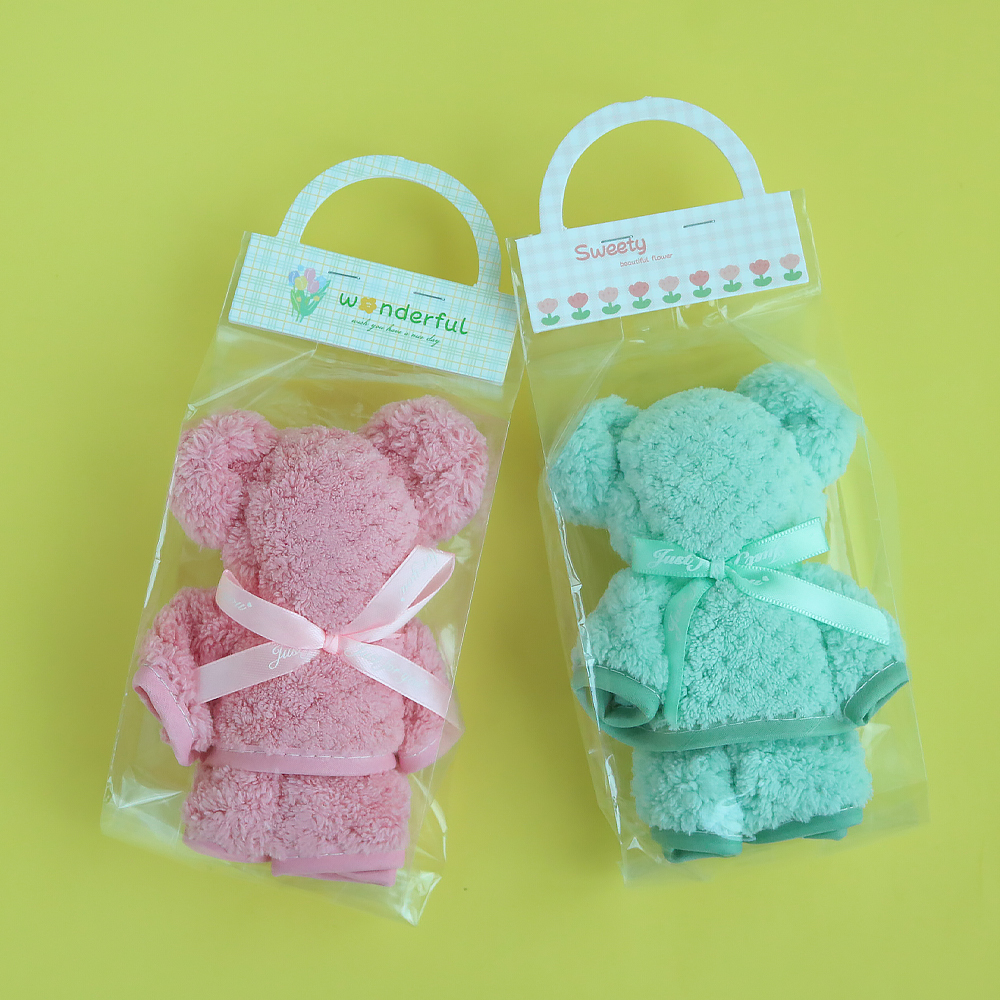 니즈엘 고리 수건 곰 타올(소) 30x30 어린이집 생일 답례품 손잡이헤드 - 상세 이미지 3
