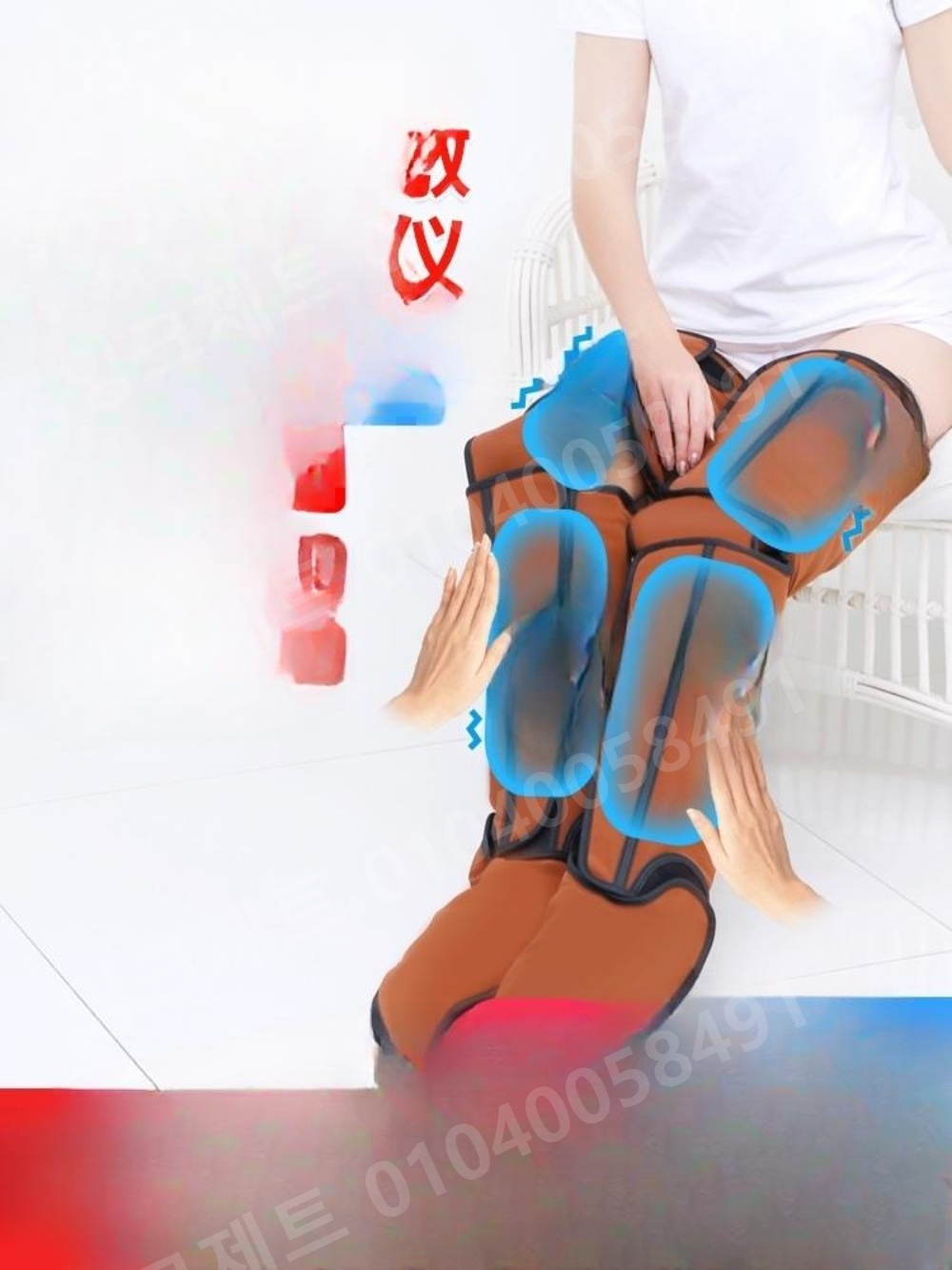 무릎 온열 마사지기 장화 근육 열 다리 하체 종아리 - 상품 이미지