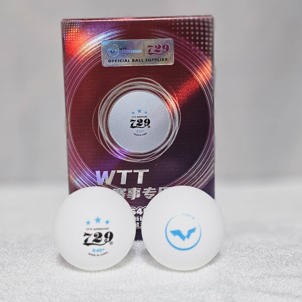 오리지널 729 우정 흰색 대회용 신소재 플라스틱 WTT 특수 전문가수준 대회 탁구공 6볼x2개 - 상품 이미지