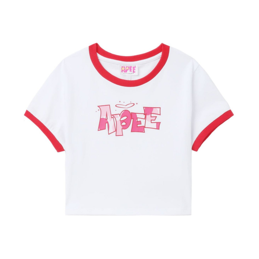 베이프 우먼즈 반팔티 LOGO PRINTED CROP TOP CK20-209-001 - 상품 이미지