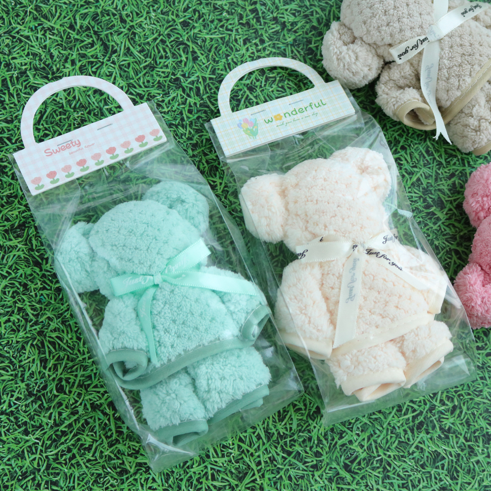 니즈엘 고리 수건 곰 타올(소) 30x30 어린이집 생일 답례품 손잡이헤드 - 상세 이미지 4