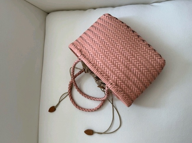 프리미엄 소가죽 라탄 스퀘어 위빙 미니 쇼퍼 토트백 여름 왕골가방