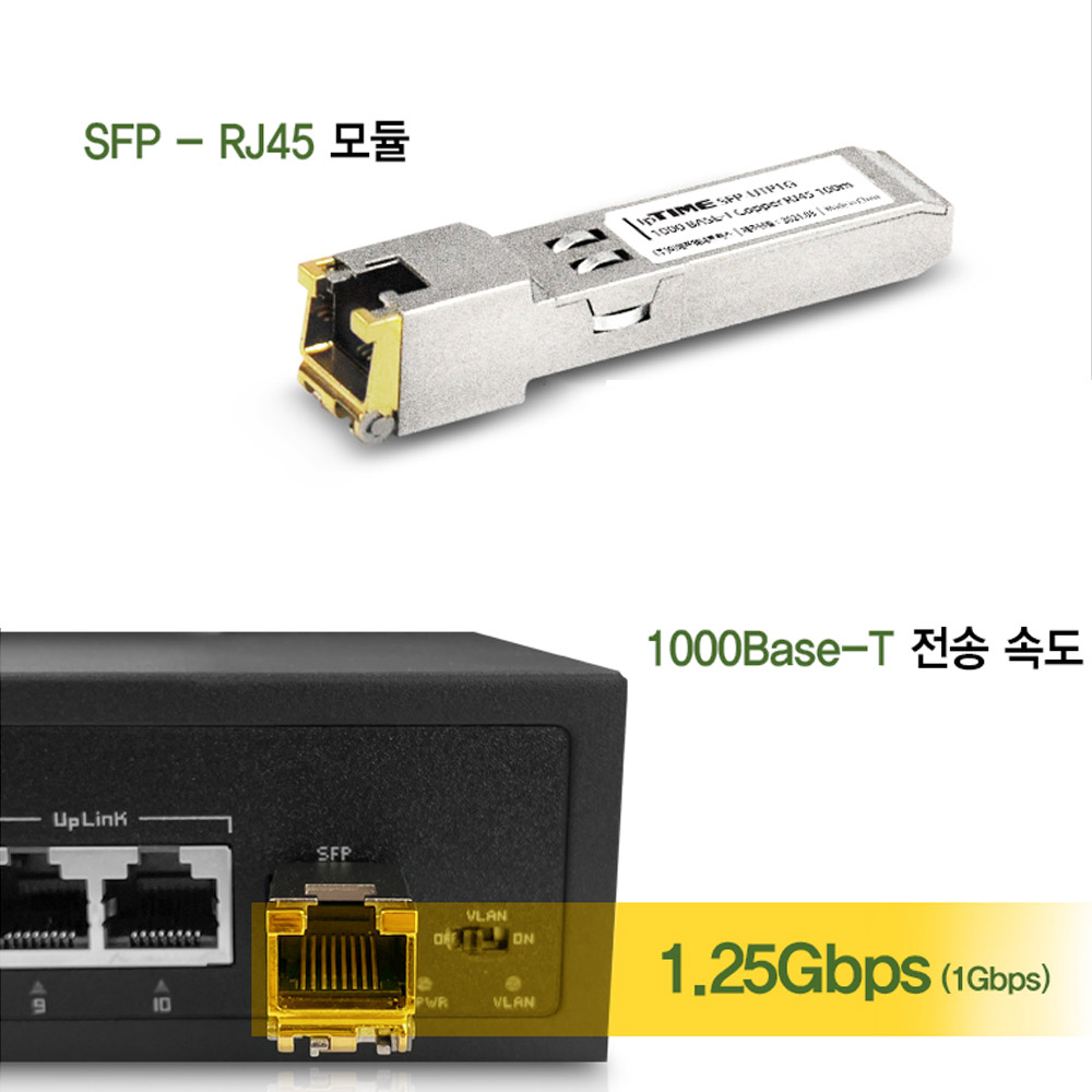 ipTIME SFP-UTP1G RJ45 기가비트 모듈 1.25Gbps - 상세 이미지 2