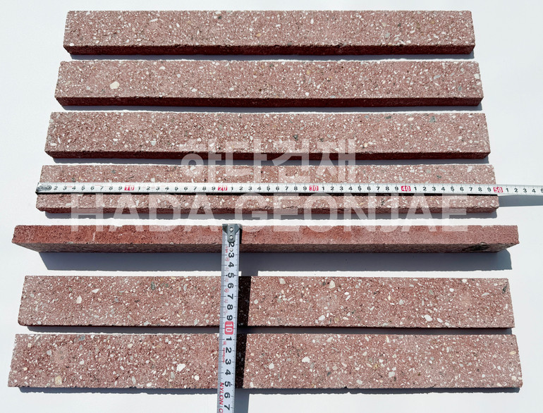 모노타일 롱와이드 500x50x18T 레드 사이즈 / 하다건재