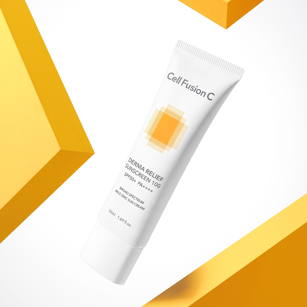셀퓨전씨 더마 릴리프 썬스크린 50ml+50ml SPF 50+ PA++++ / 온가족 데일리 저자극 마일드 무기자차 선크림 이미지 3