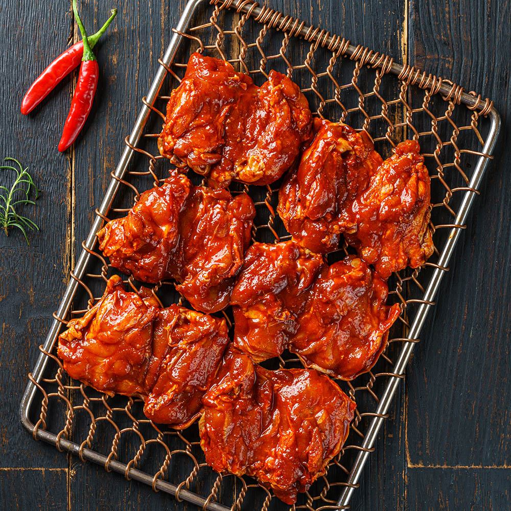 다인꼬꼬댁이 국내산 닭다리로 만든 양념 닭갈비 1kg 양념 간장 숯불구이 캠핑요리 택배 - 상세 이미지 5