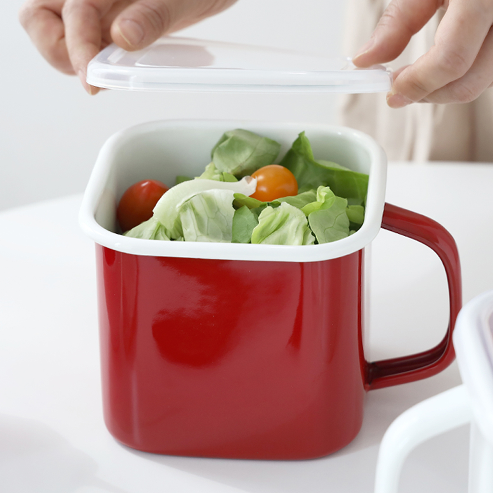 IH 인덕션 법랑 보관 용기 캐니스터 냄비 1.5L - 상세 이미지 5