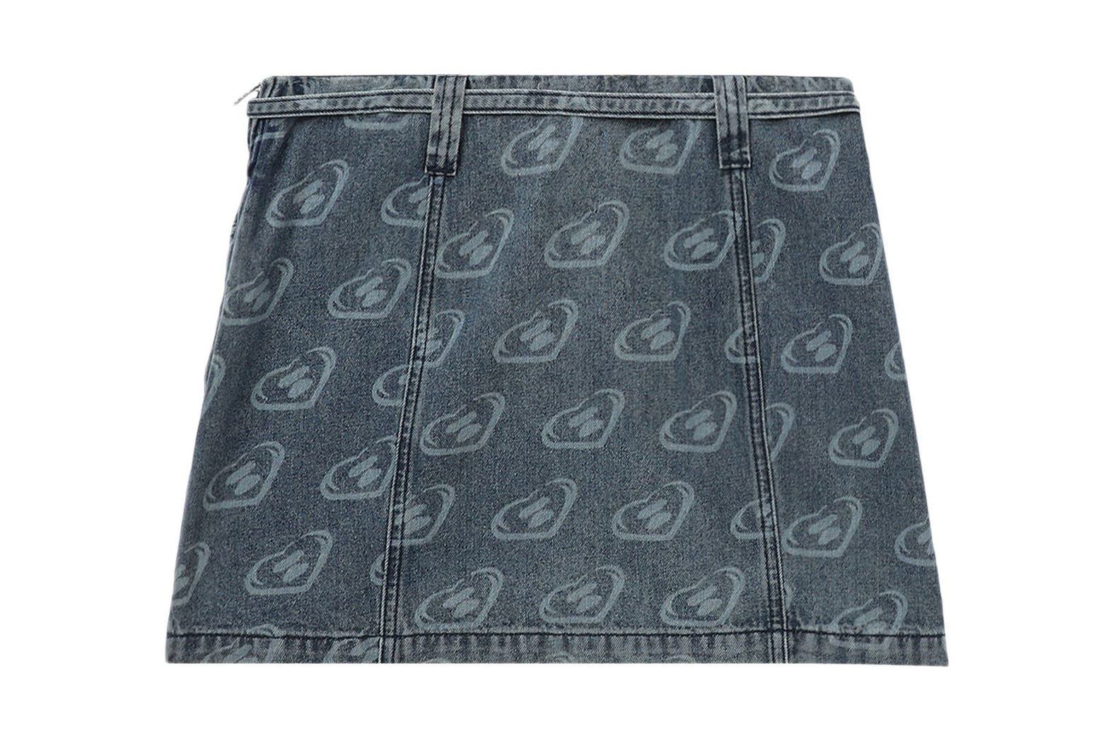 베이프 우먼즈 치마 BELTED PATTERN DENIM MINI SKIRT CK20-254-003 - 상세 이미지 2