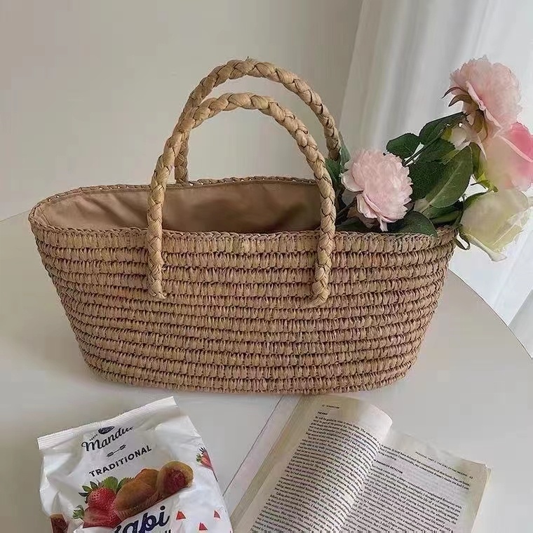 라피아백 왕골 비치백 보부상가방 여름 데일리 뜨개가방 이미지 8