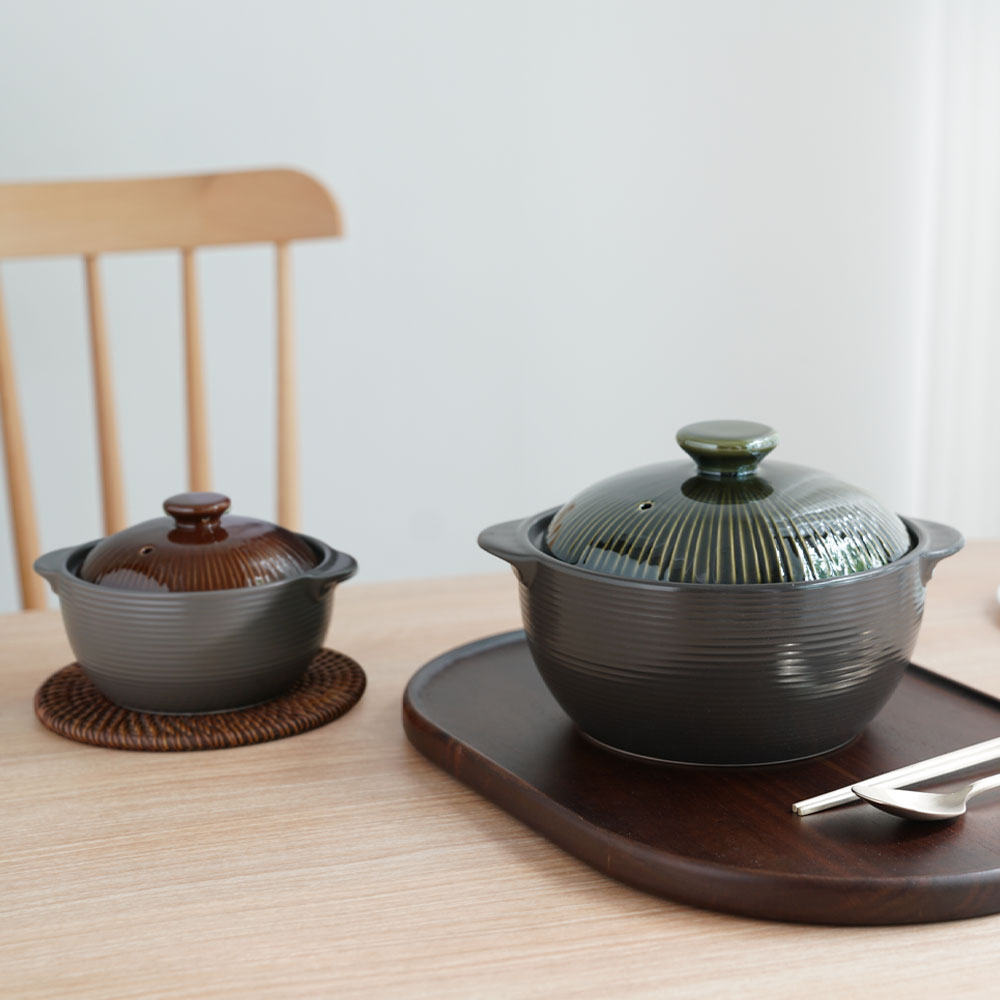 리한 라인팟 무균열 뚝배기 4호 12cm (4colors) - 상세 이미지 5
