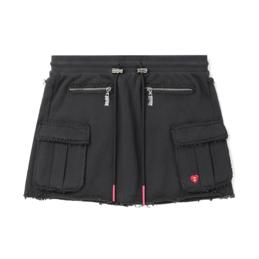 베이프 우먼즈 치마 RIBBED WAISTBAND CARGO MINISKIRT CK20-255-005 - 메인 이미지