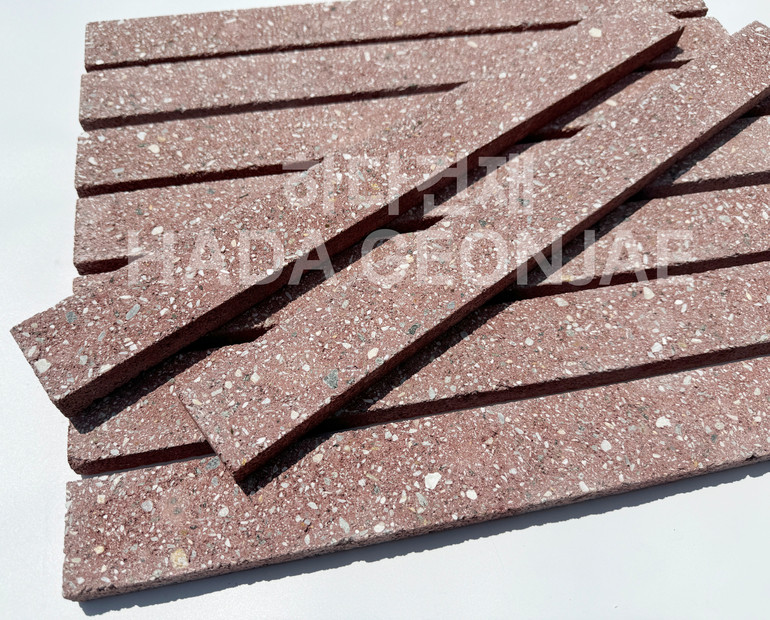 모노타일 롱와이드 500x50x18T 레드 / 하다건재