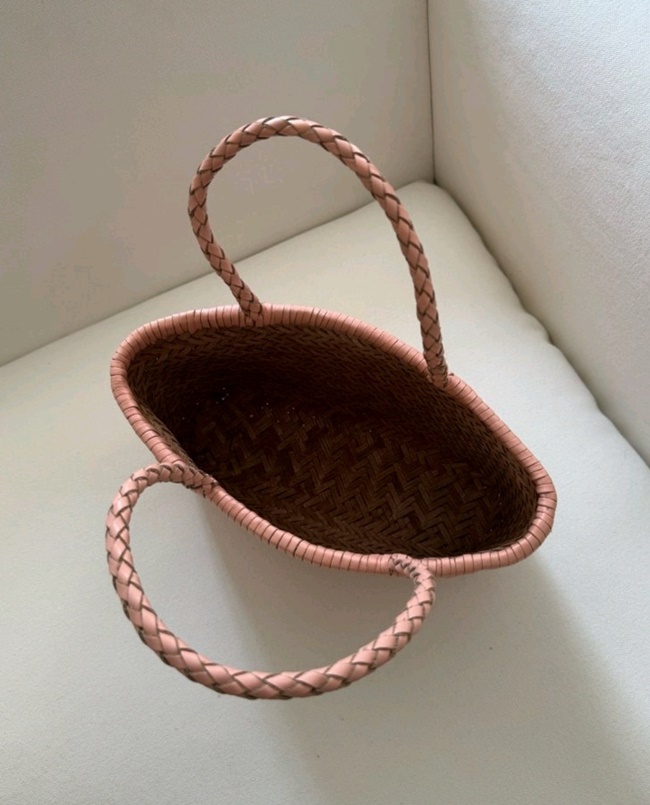 프리미엄 소가죽 라탄 스퀘어 위빙 미니 쇼퍼 토트백 여름 왕골가방