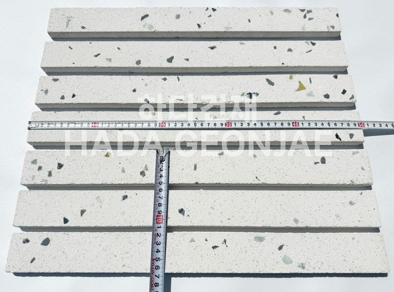 모노타일 롱와이드 500x50x17T 모던비취화이트 사이즈 / 하다건재