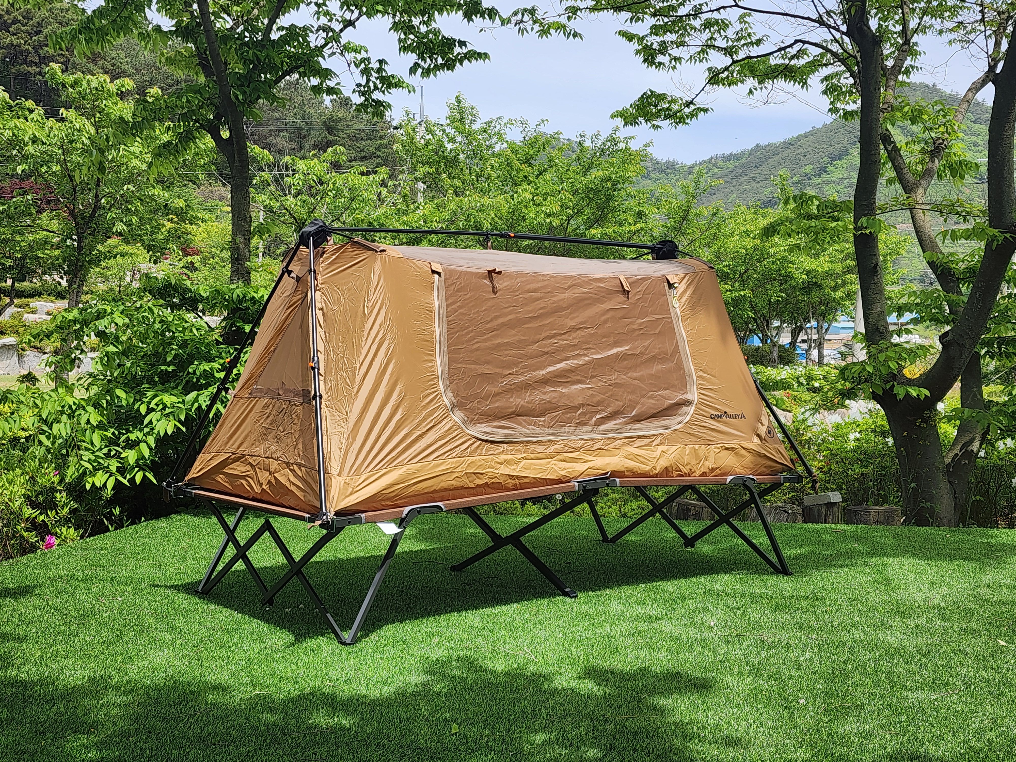 이지코트텐트 야전침대 원터치 오토 1인용 낚시텐트