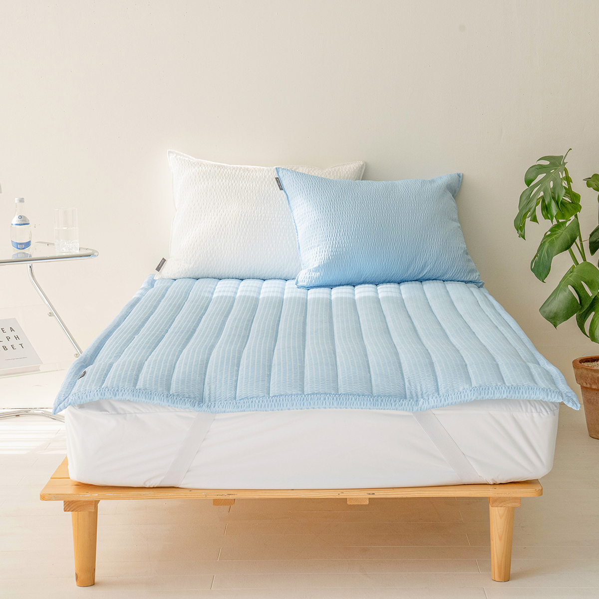 시어서커 쿨 냉감 누빔 썸머오션 여름이불 침대패드 SS