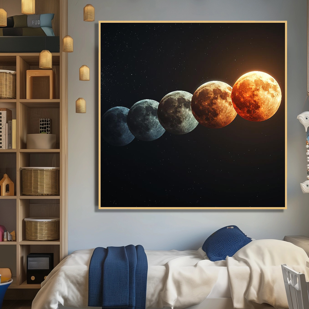 황금노을 80cm x 80cm 무광골드 알루미늄액자 - 상세 이미지 3