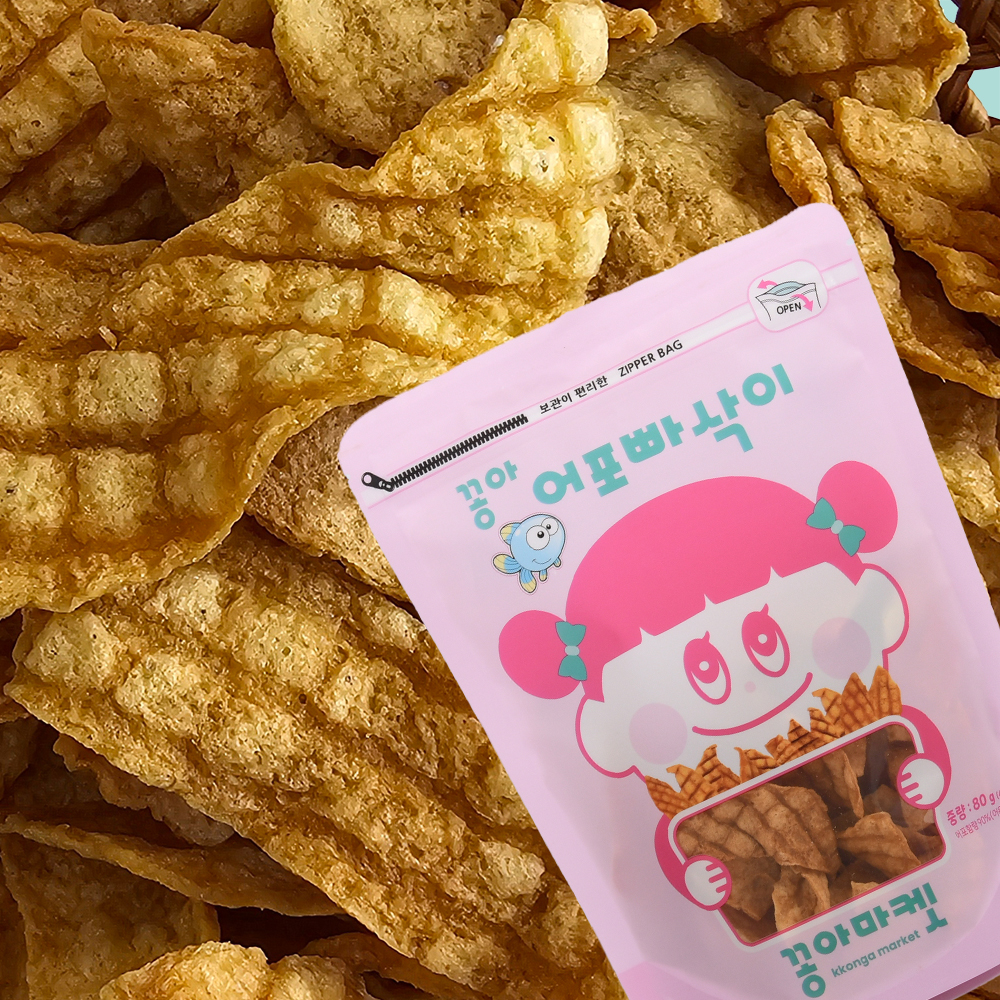 꽁아 어포빠삭이 80g x 4팩 어포튀각 : 꽁아마켓