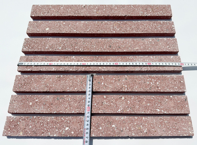 모노타일 롱와이드 500x50x18T 레드 사이즈 / 하다건재